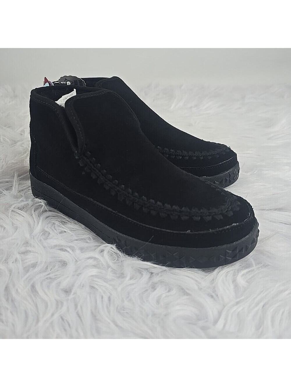 Muk Luks $75 Black Suede Lined Booties Size 7 Medium New With Tags
